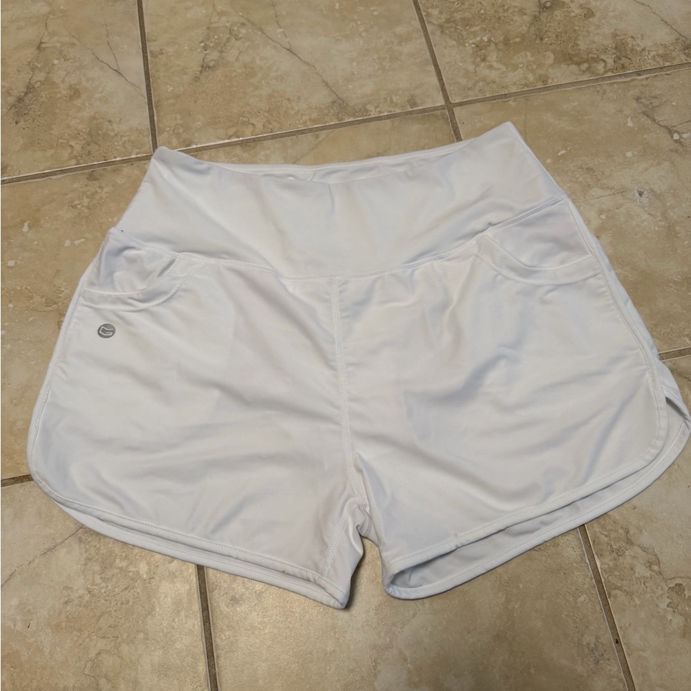 G Gradual Women's 3" Running Shorts Mesh Liner,  with Pockets Blue Size L  NEW